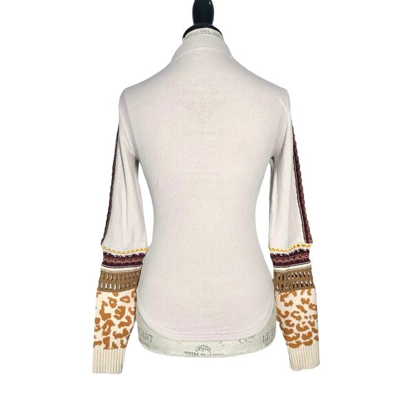 Free People | Women | Switch It Up Crochet Waffle Knit Mock Neck Top | Small - Picture 3 of 15